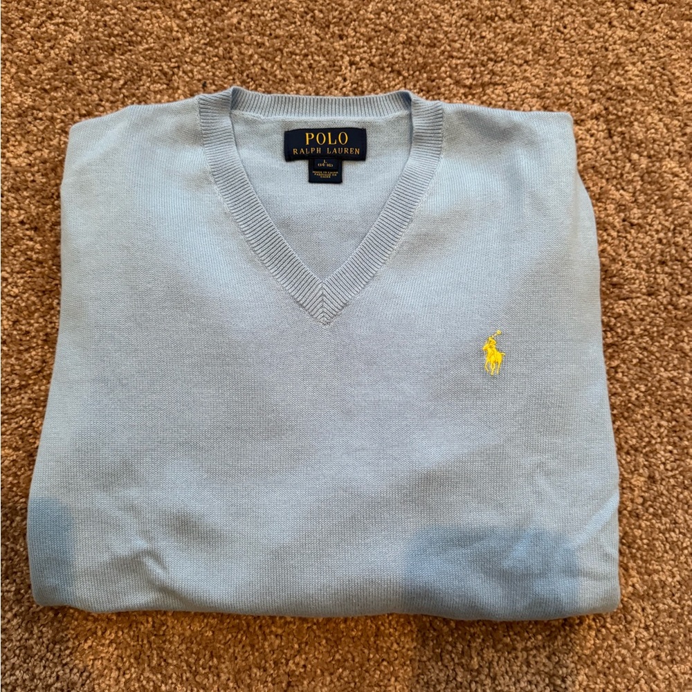 NWOT - Polo Ralph Lauren Lightweight V Neck Sweater Size Youth Large